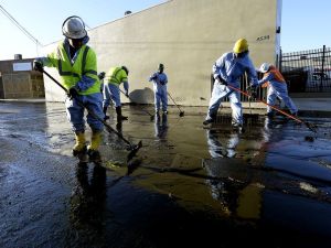 LA Response Worker - picture courtesy of USA Today