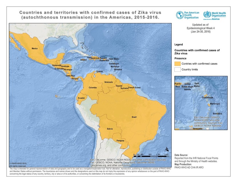 2016 PAHO Zika areas