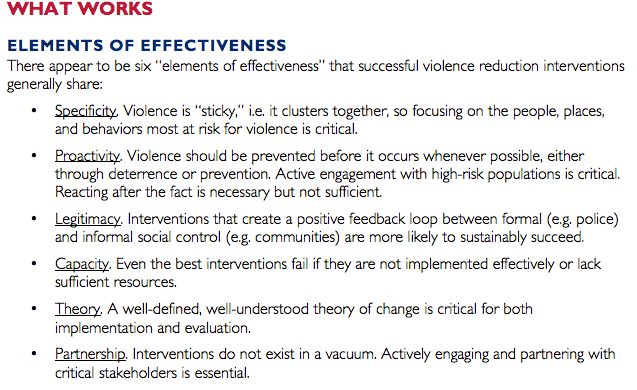 USAID. WHAT WORKS IN REDUCING COMMUNITY VIOLENCE: A META-REVIEW AND FIELD STUDY FOR THE NORTHERN TRIANGLE. Feb 2016